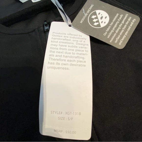 X by Gottex Black Sheer Exercise Top NWT Size Small - Picture 16 of 17